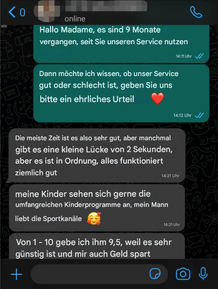 Deutsch IPTV Zeugnis 4